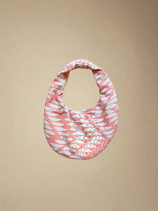 Peach Print Hobo Bag