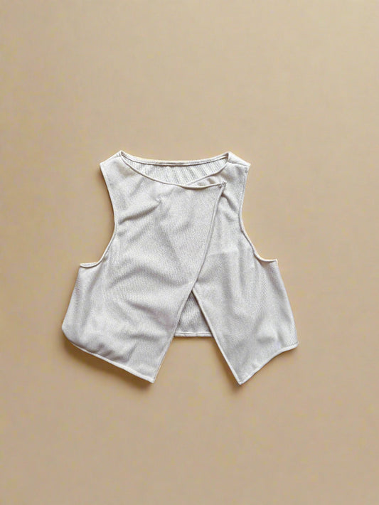 Cream Reversible Jersey Vest